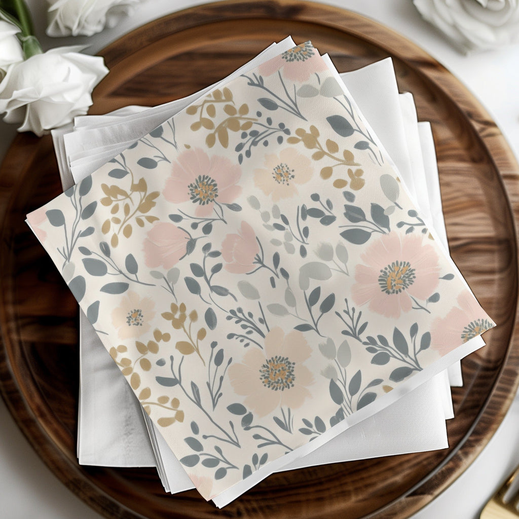 Pink Floral Digital Paper, Seamless Flower Pattern, Botanical Design, Fabric Print, Scrapbooking Paper, Digital Download, Commercial Use - Moore and Mountain