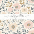 Pink Floral Digital Paper, Seamless Flower Pattern, Botanical Design, Fabric Print, Scrapbooking Paper, Digital Download, Commercial Use - Moore and Mountain