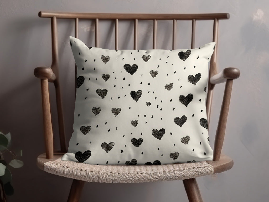 Hand Drawn Hearts Pattern with Small Lines Digital - Moore and Mountain