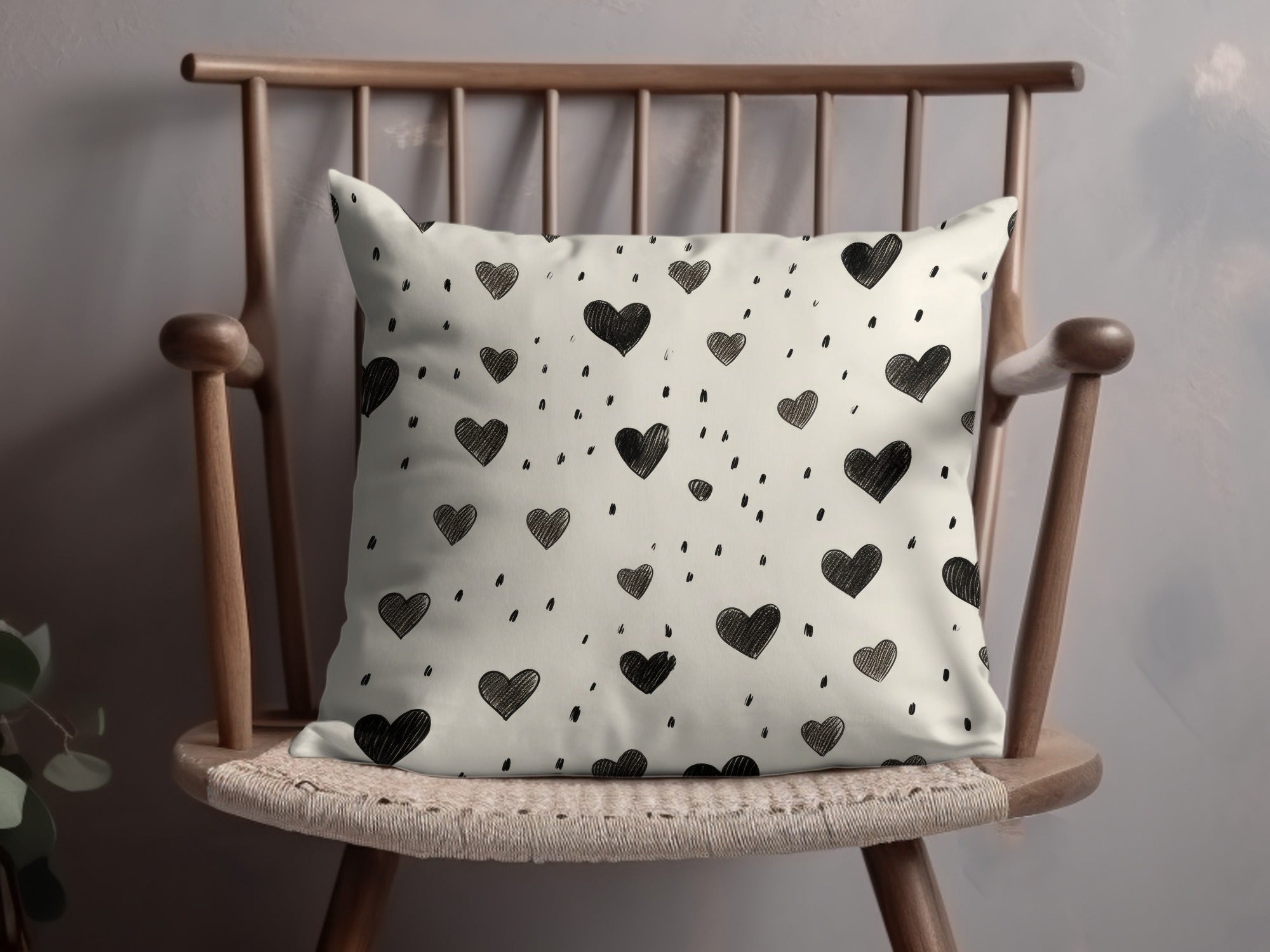 Hand Drawn Hearts Pattern with Small Lines Digital - Moore and Mountain