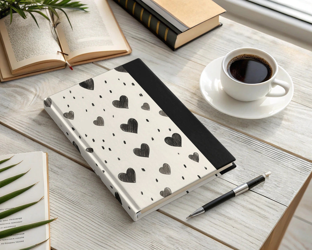 Hand Drawn Hearts Pattern with Small Lines Digital - Moore and Mountain
