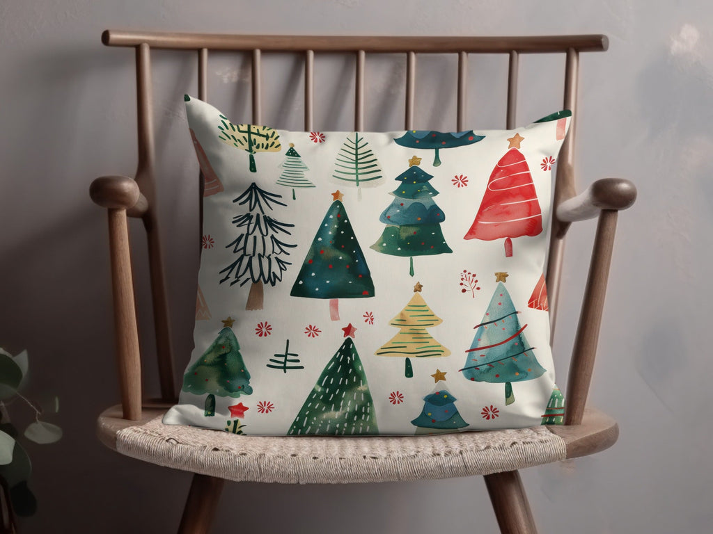 Hand Painted Christmas Trees Pattern Celebration Digital - Moore and Mountain