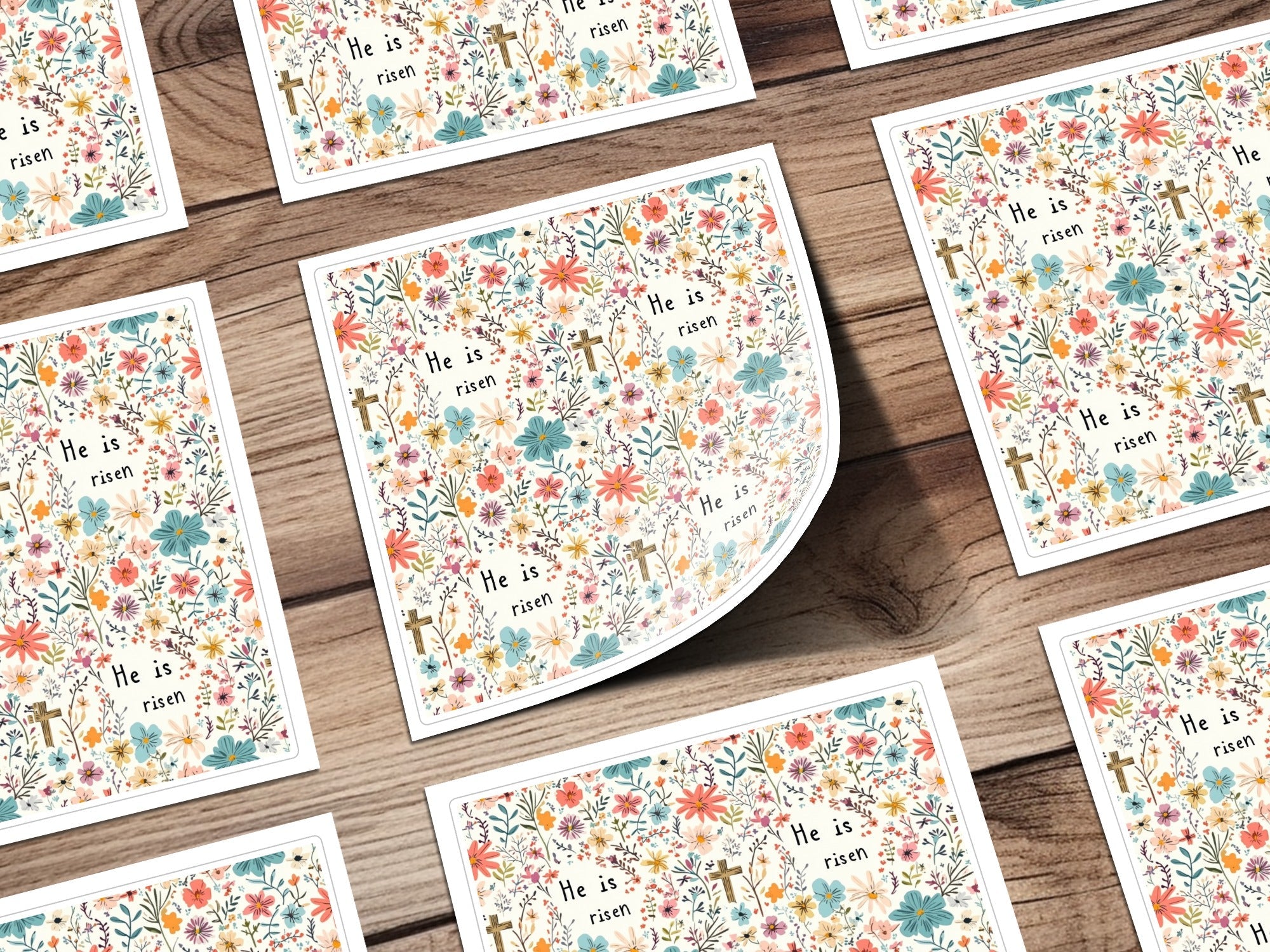 He Is Risen Floral Pattern Seamless Design for Easter Christian Seamless Background Pattern - Moore and Mountain