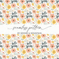 Hello Spring Seamless Pattern Digital Paper, Floral Pattern JPEG File, Spring Flowers Design, Digital Download - Moore and Mountain
