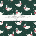 Holiday Silly Goose Background Christmas Geese Pattern - Moore and Mountain