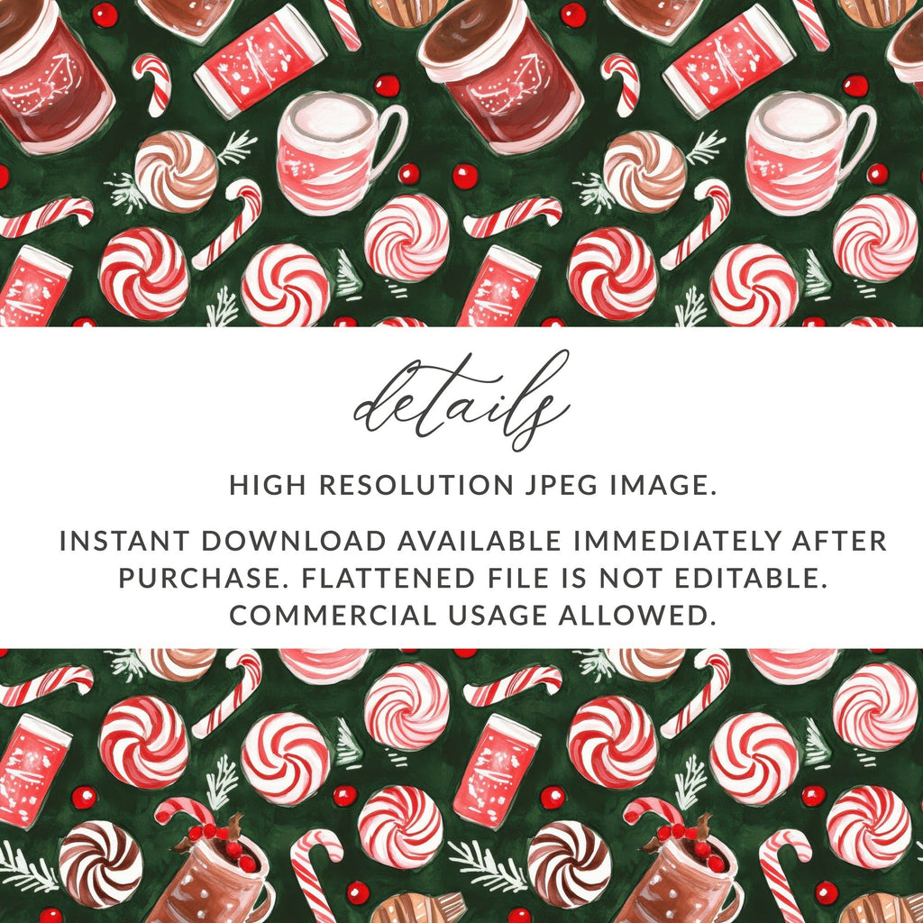 Holiday Treats Pattern Featuring Festive Sweets Digital - Moore and Mountain