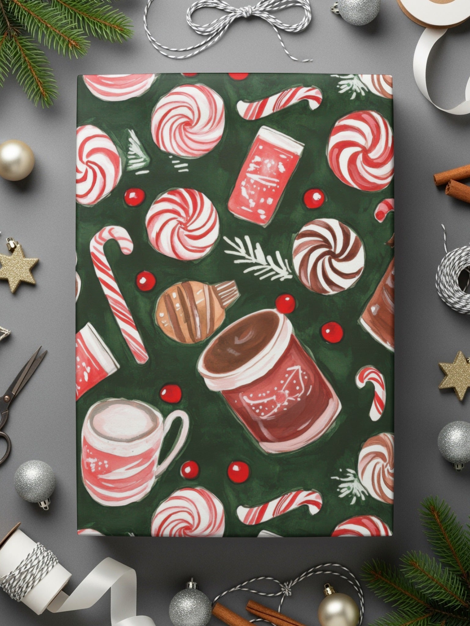 Holiday Treats Pattern Featuring Festive Sweets Digital - Moore and Mountain
