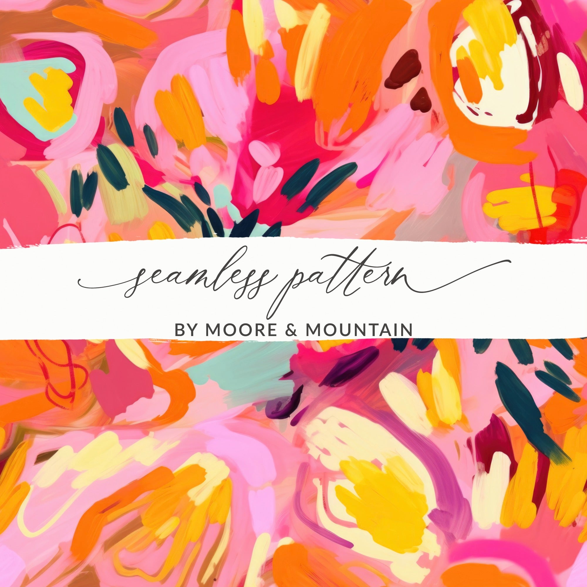 Colorful Abstract Floral Seamless Pattern Design