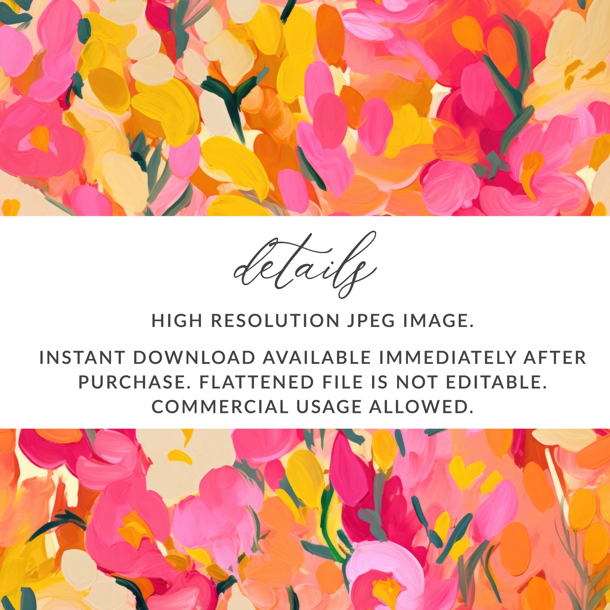 High Resolution Instant Download Floral JPEG Image