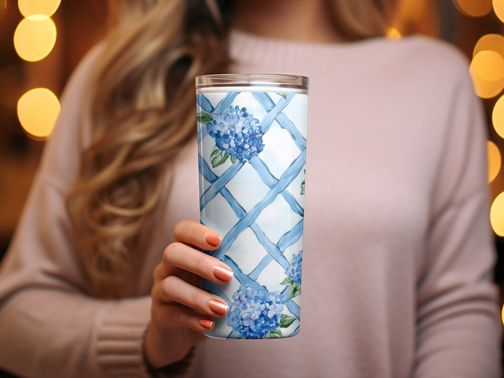 Hydrangeas on Trellis Seamless Grandmillenial Digital - Moore and Mountain