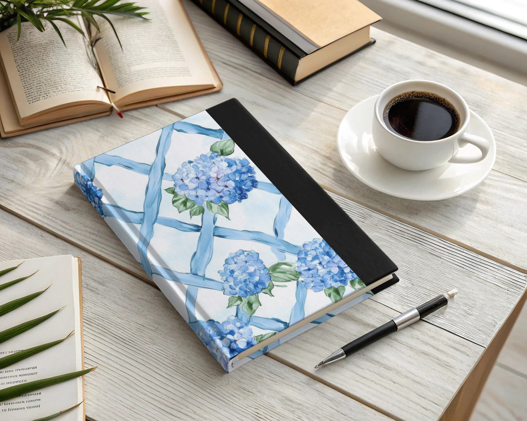 Hydrangeas on Trellis Seamless Grandmillenial Digital - Moore and Mountain