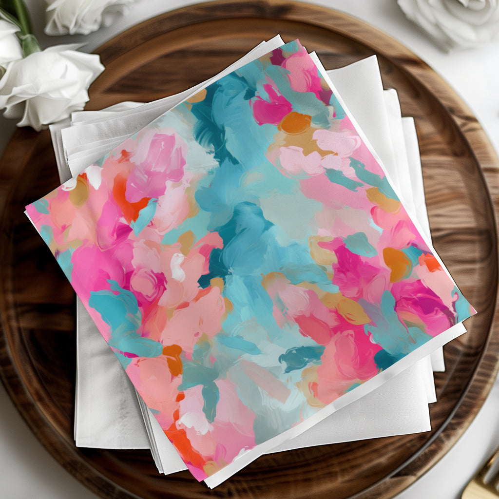 Colorful Abstract Floral Print Decorative Paper Product