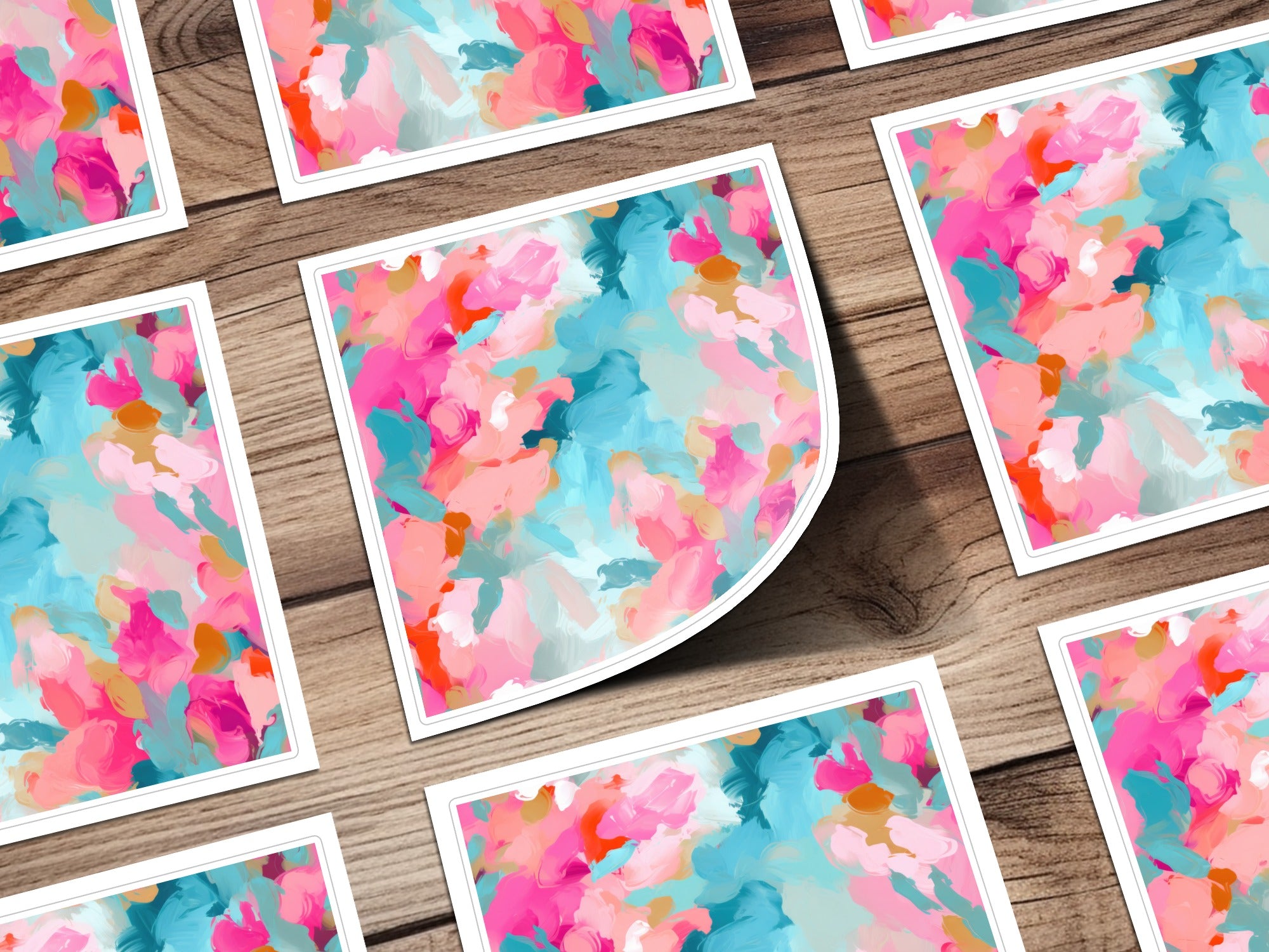 Vibrant Abstract Floral Design Wall Art Decor Prints
