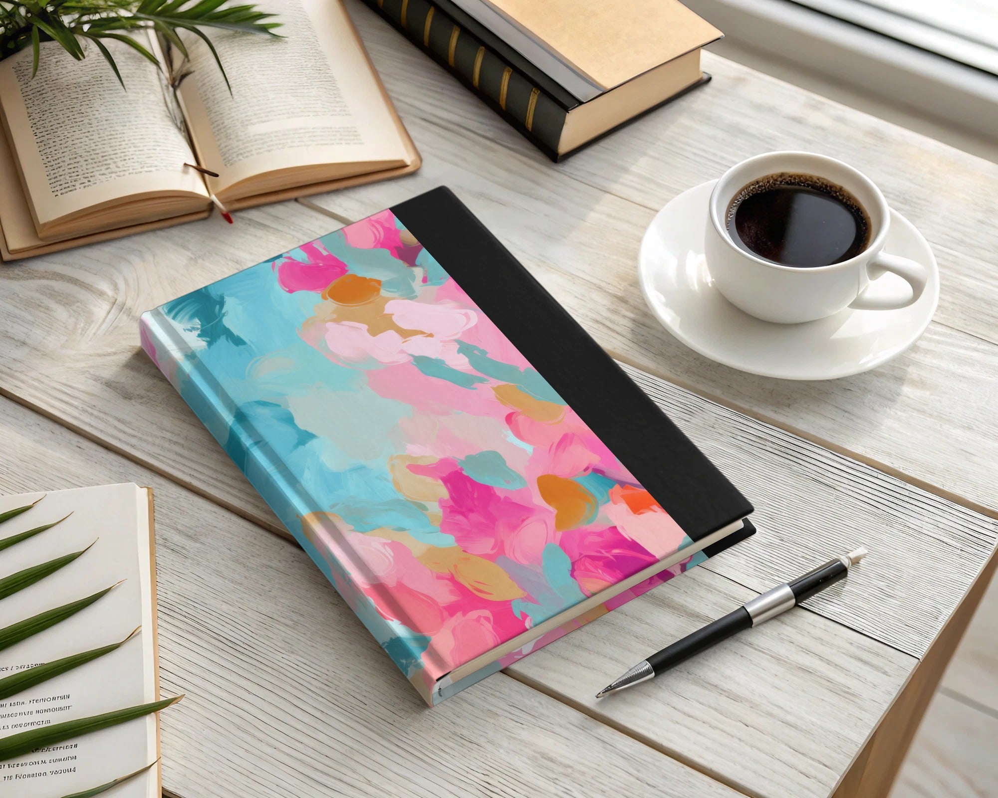 Vibrant Abstract Design Hardcover Journal Notebook
