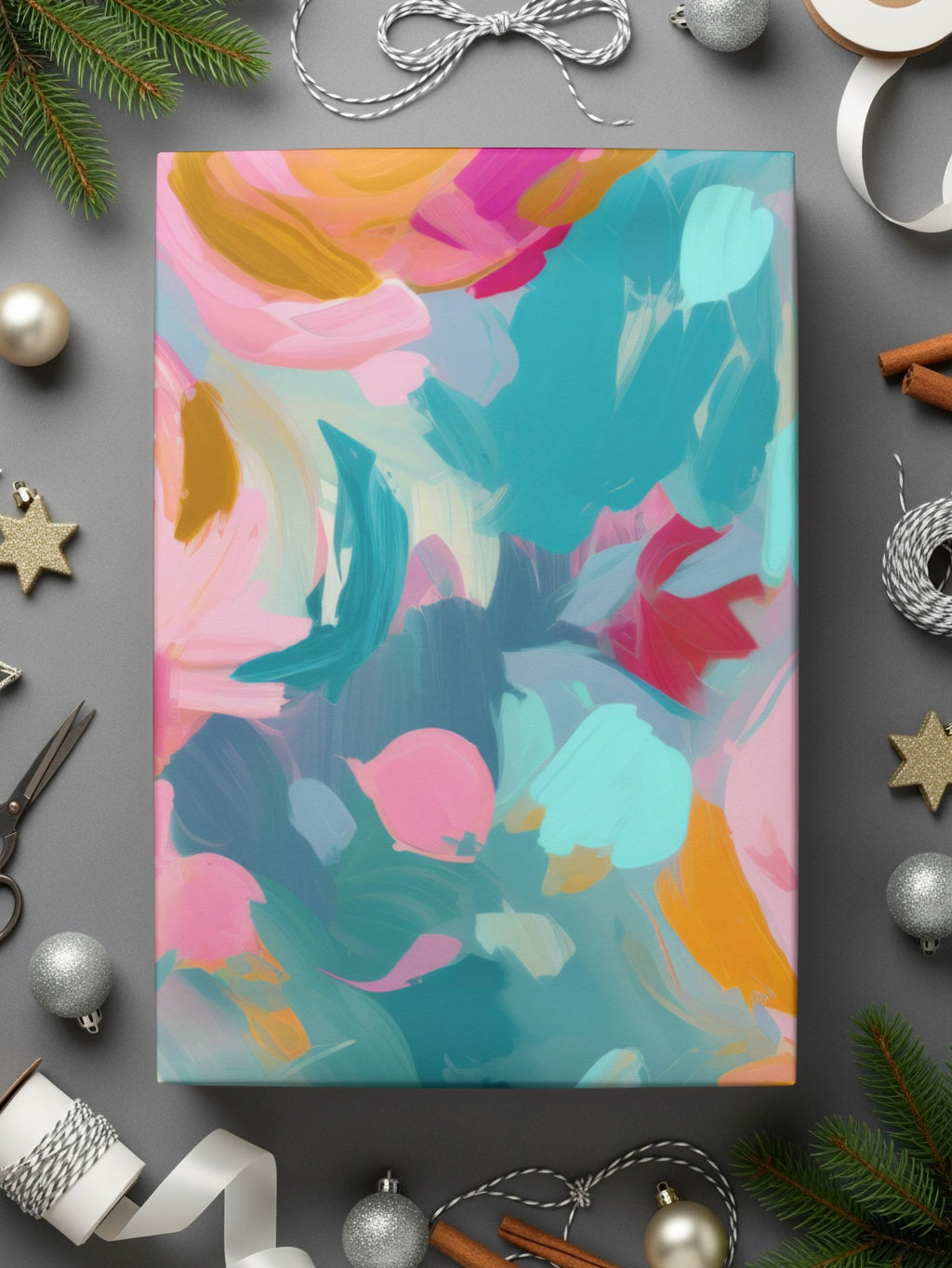 Festive Abstract Art Canvas for Home Decoration