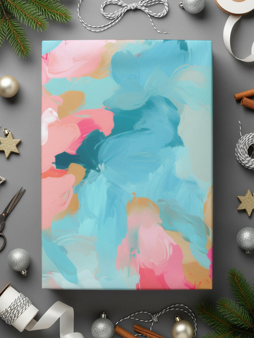 Abstract Brushstrokes Pastel Color Wall Art Canvas