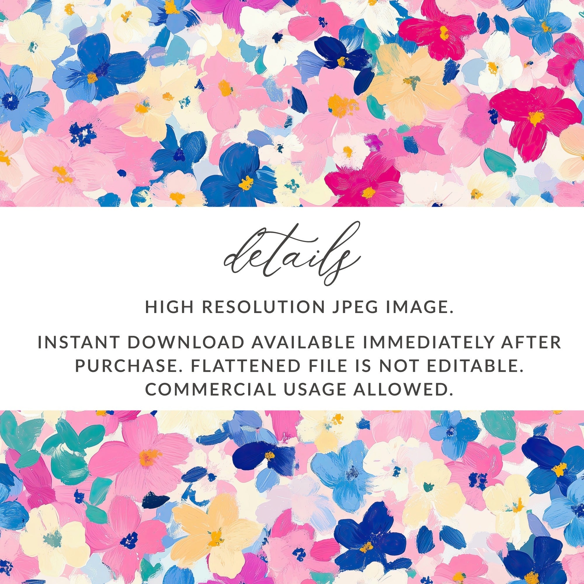 Impressionistic Floral Dream Digital Art | Colorful Pattern Print | Pink Ditsy Floral Seamless Pattern - Moore and Mountain
