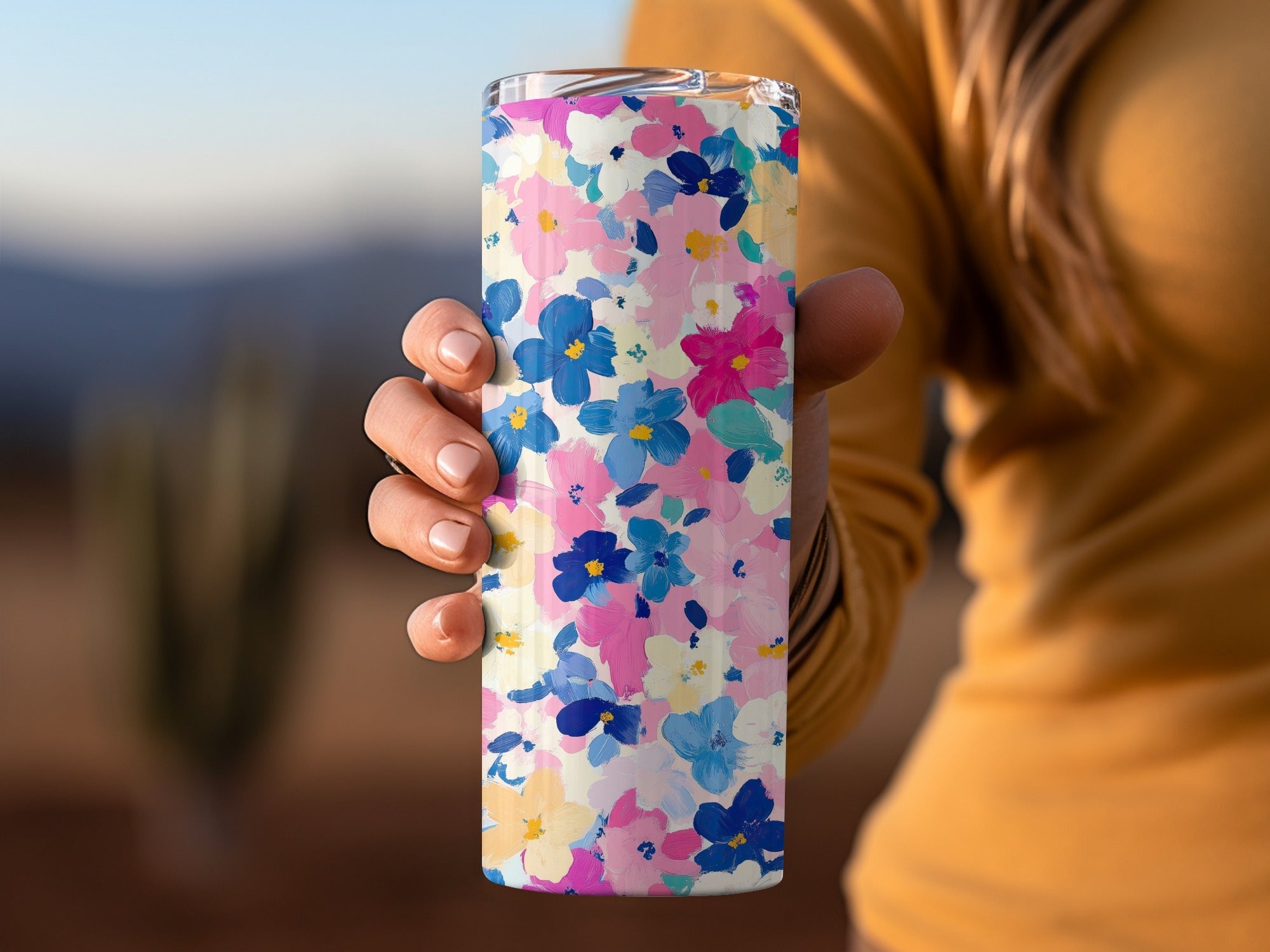 Impressionistic Floral Dream Digital Art | Colorful Pattern Print | Pink Ditsy Floral Seamless Pattern - Moore and Mountain