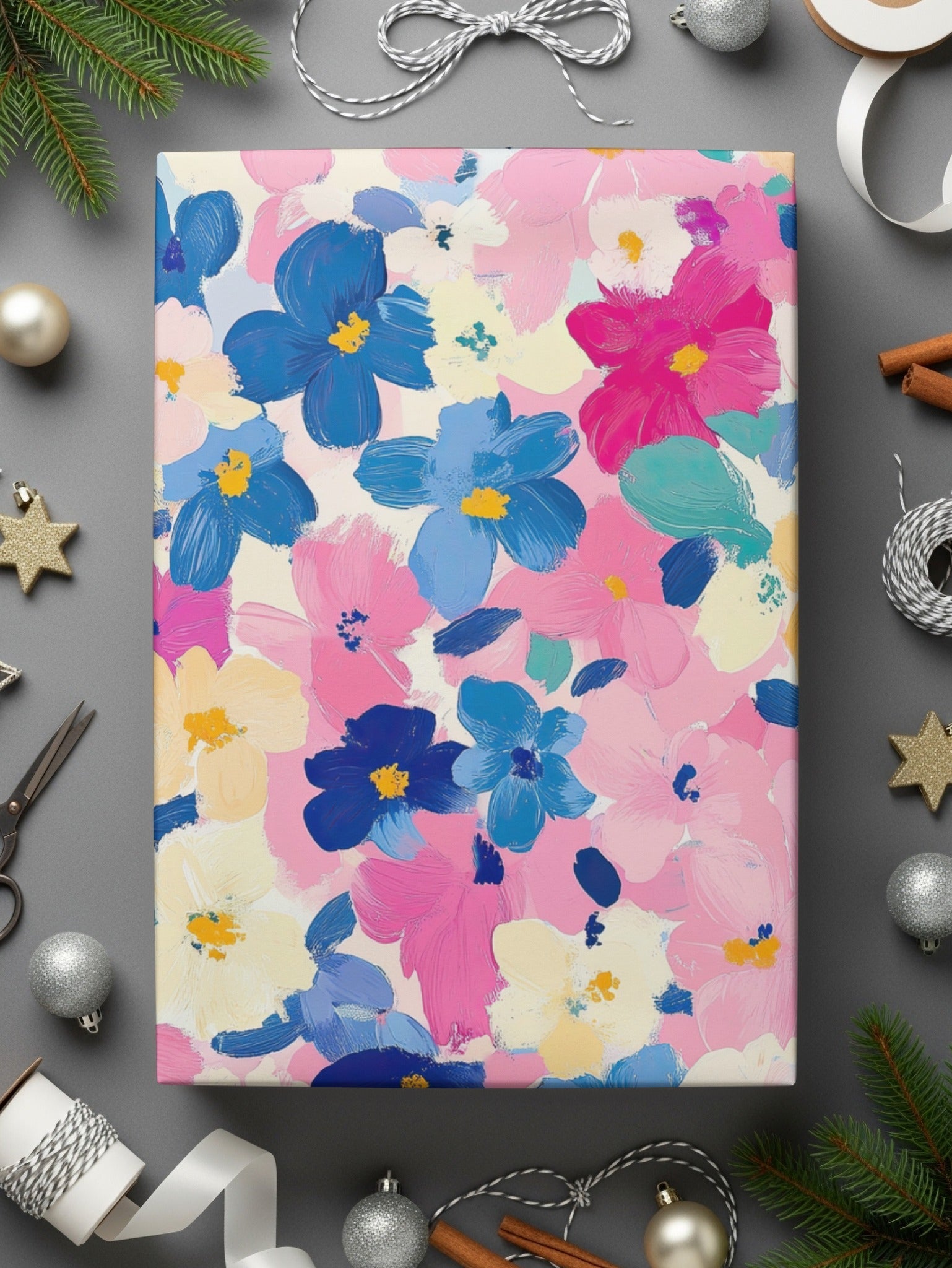 Impressionistic Floral Dream Digital Art | Colorful Pattern Print | Pink Ditsy Floral Seamless Pattern - Moore and Mountain