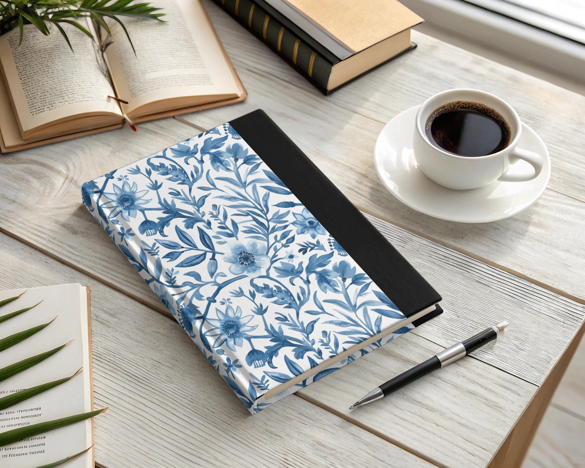 Indigo Bloom Chinoiserie Vines Seamless Pattern and Leaves Pattern Beautiful Design Digital - Moore and Mountain