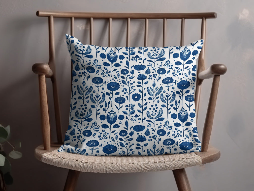 Indigo Blooms A Seamless Floral Pattern Artwork Digital - Moore and Mountain