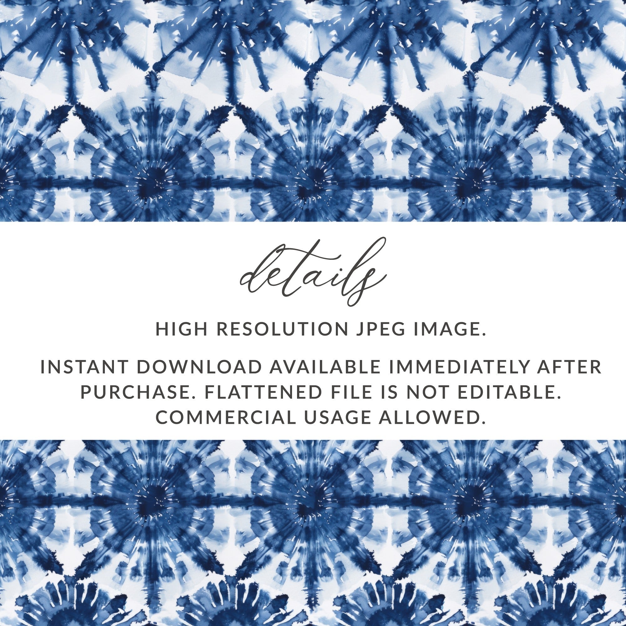 Indigo Tie Dye Digital Paper, Seamless Pattern File, Indigo Shibori Design, Indigo Background, 12x12 JPEG File, Scrapbook Paper - Moore and Mountain