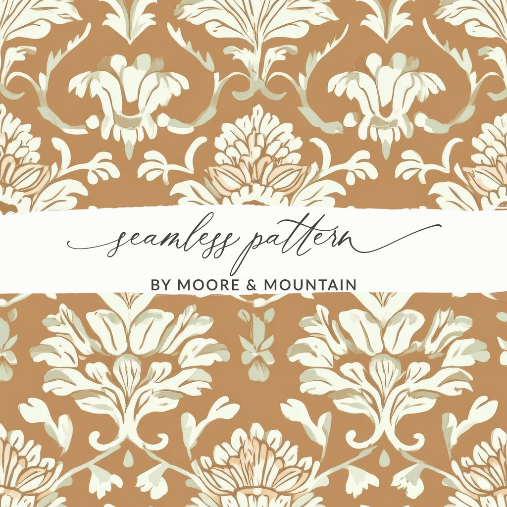Intricate Floral Design Seamless Indian Pattern Digital - Moore and Mountain