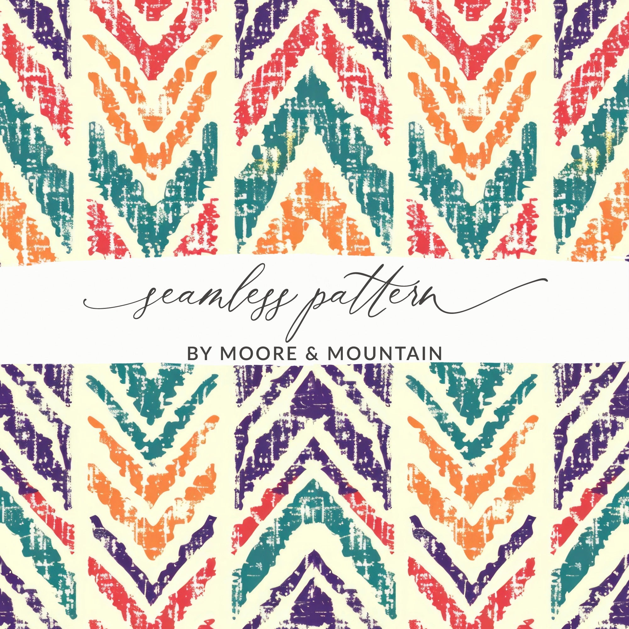 Vibrant Chevron Seamless Pattern by Moore Mountain Product