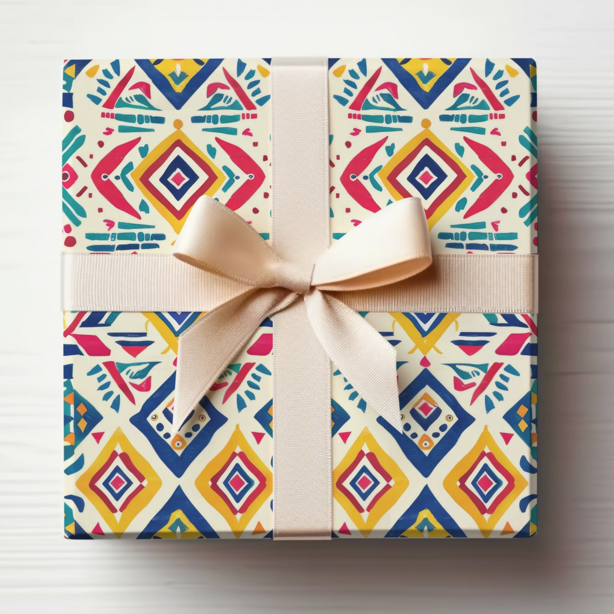 Colorful Geometric Pattern Gift Wrapping Paper