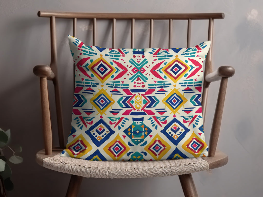 Colorful Geometric Design Throw Pillow Cover Decor