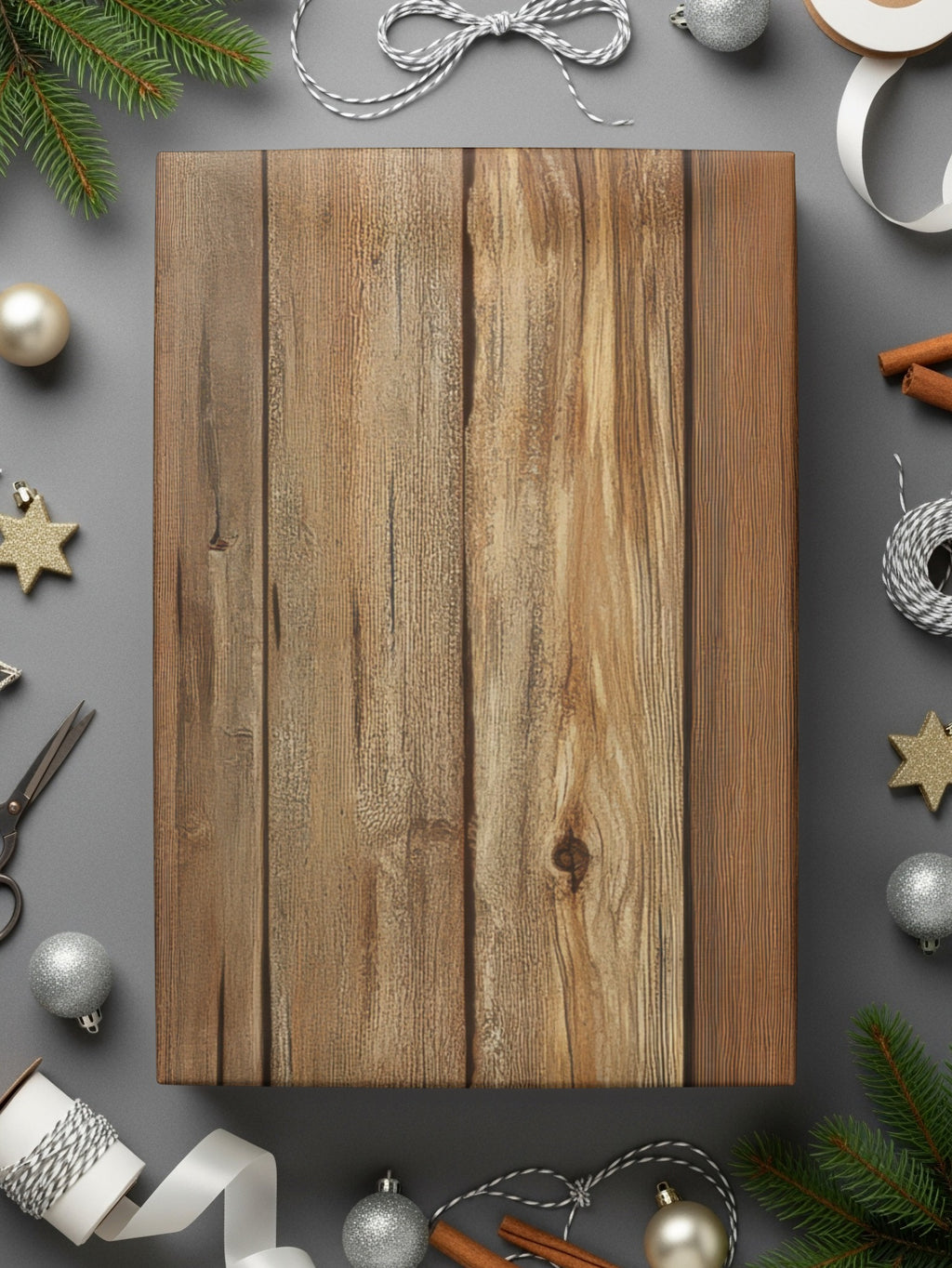 Rustic Wooden Slat Decorative Gift Box Package