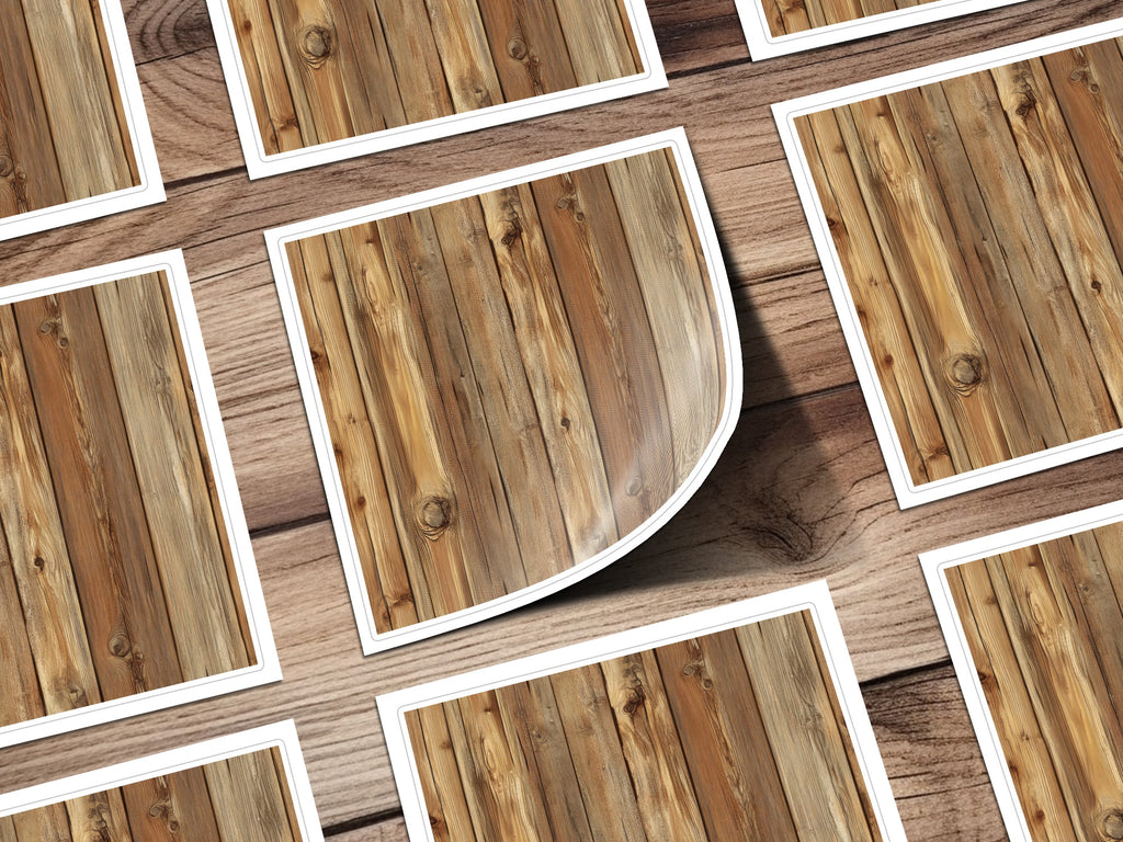 Rustic Wooden Table Planks Design Print product