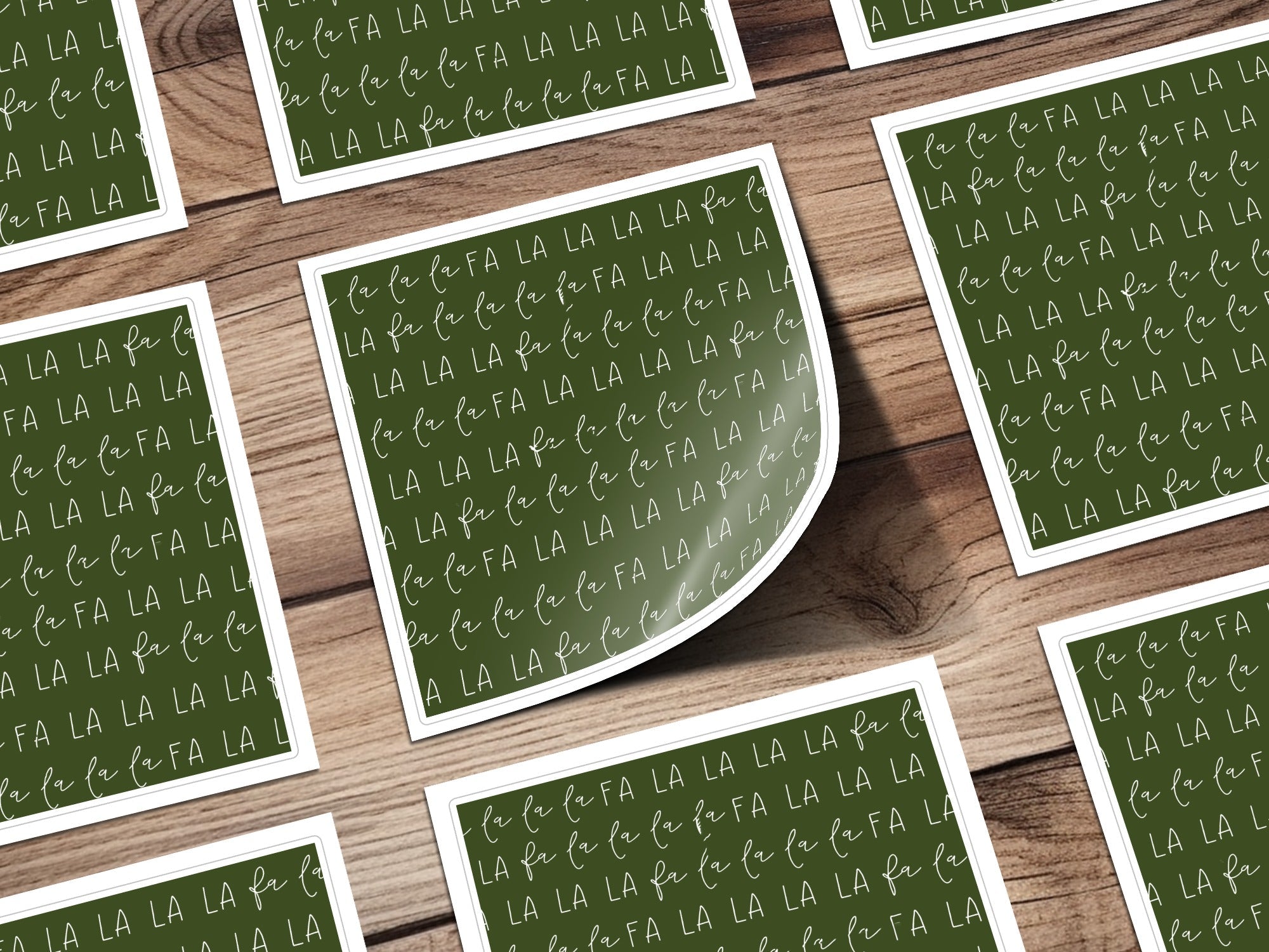 La La La Digital Seamless Pattern, Fabric Design, Green Background, Christmas Carol, Scrapbook Paper, Commercial Use, Digital Download - Moore and Mountain