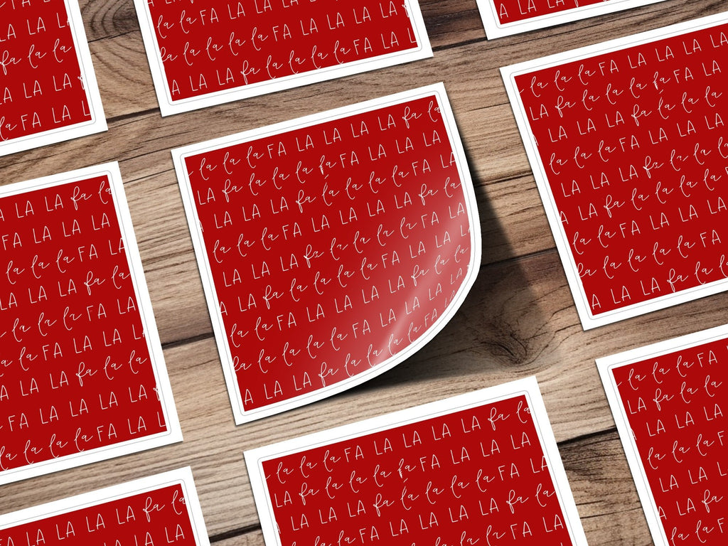 La La La Fa La Digital Seamless Pattern, Christmas Carol Repeat Pattern, Holiday Fabric Design, Festive Background, JPEG Download - Moore and Mountain