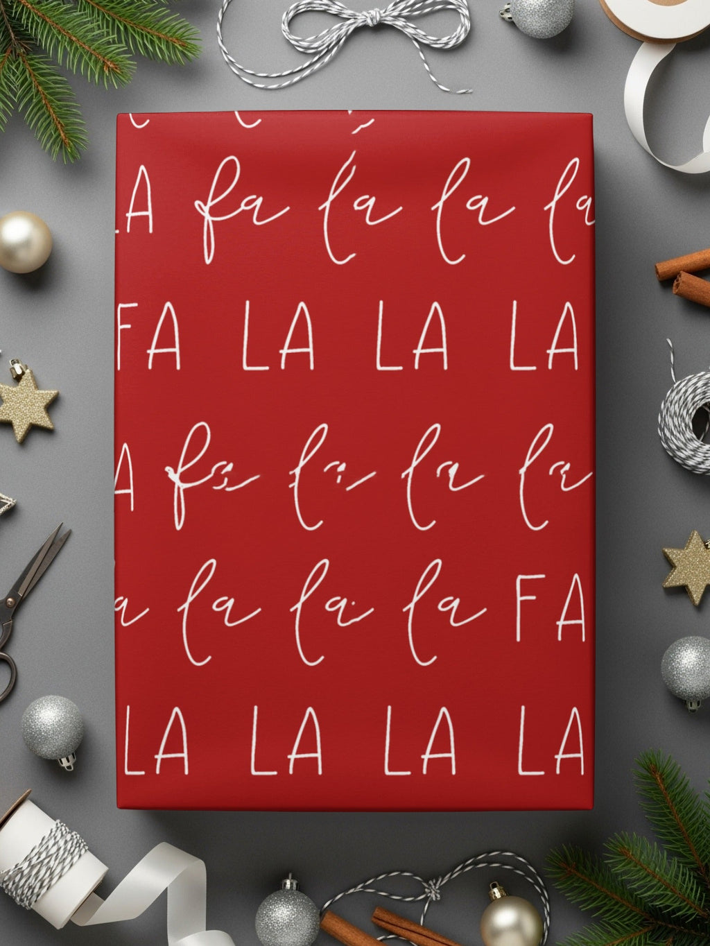 La La La Fa La Digital Seamless Pattern, Christmas Carol Repeat Pattern, Holiday Fabric Design, Festive Background, JPEG Download - Moore and Mountain