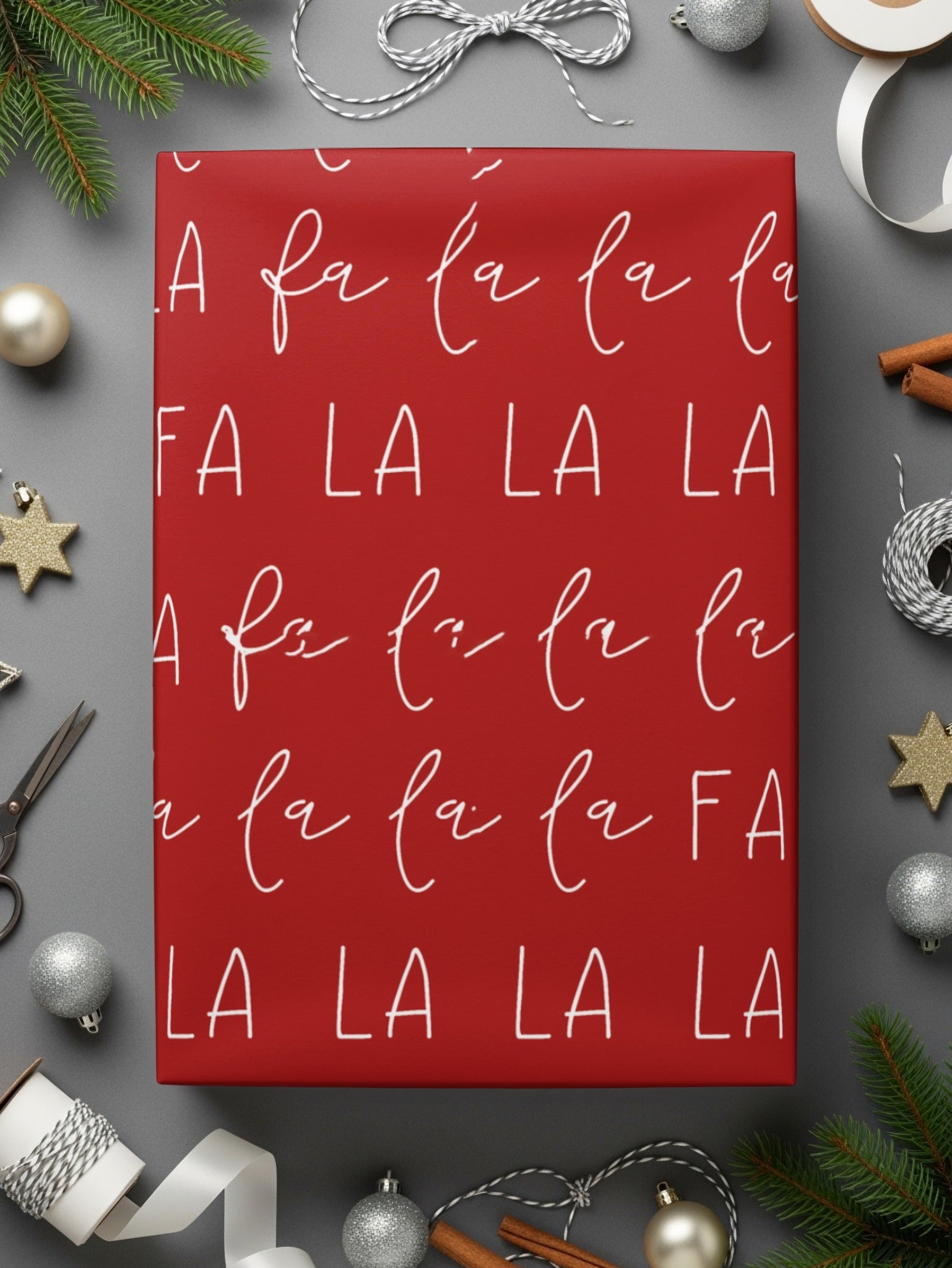 La La La Fa La Digital Seamless Pattern, Christmas Carol Repeat Pattern, Holiday Fabric Design, Festive Background, JPEG Download - Moore and Mountain