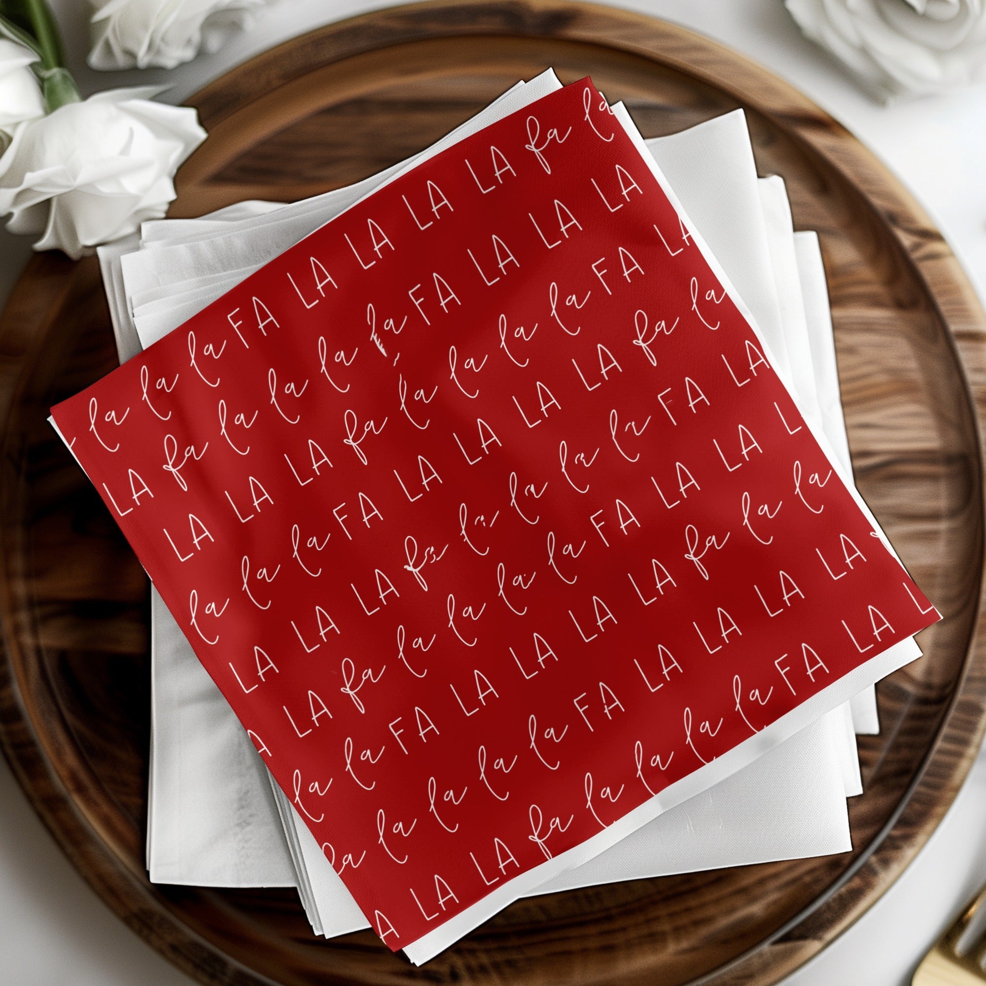 La La La Fa La Digital Seamless Pattern, Christmas Carol Repeat Pattern, Holiday Fabric Design, Festive Background, JPEG Download - Moore and Mountain