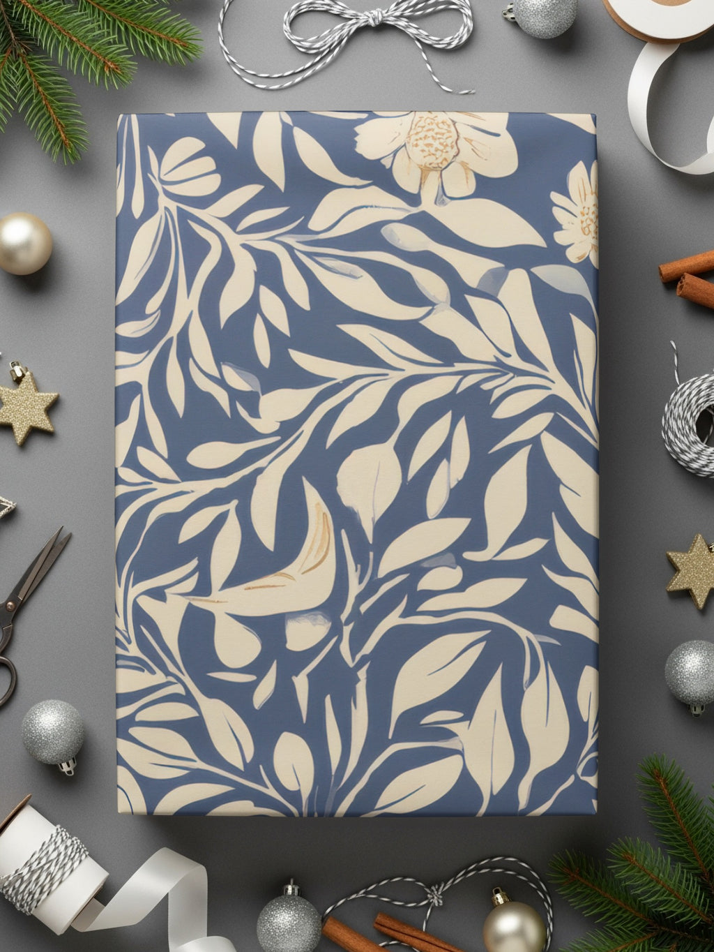 Larkspur Seamless William Morris Pattern Vines Background Blue and Beige Pattern Digital - Moore and Mountain