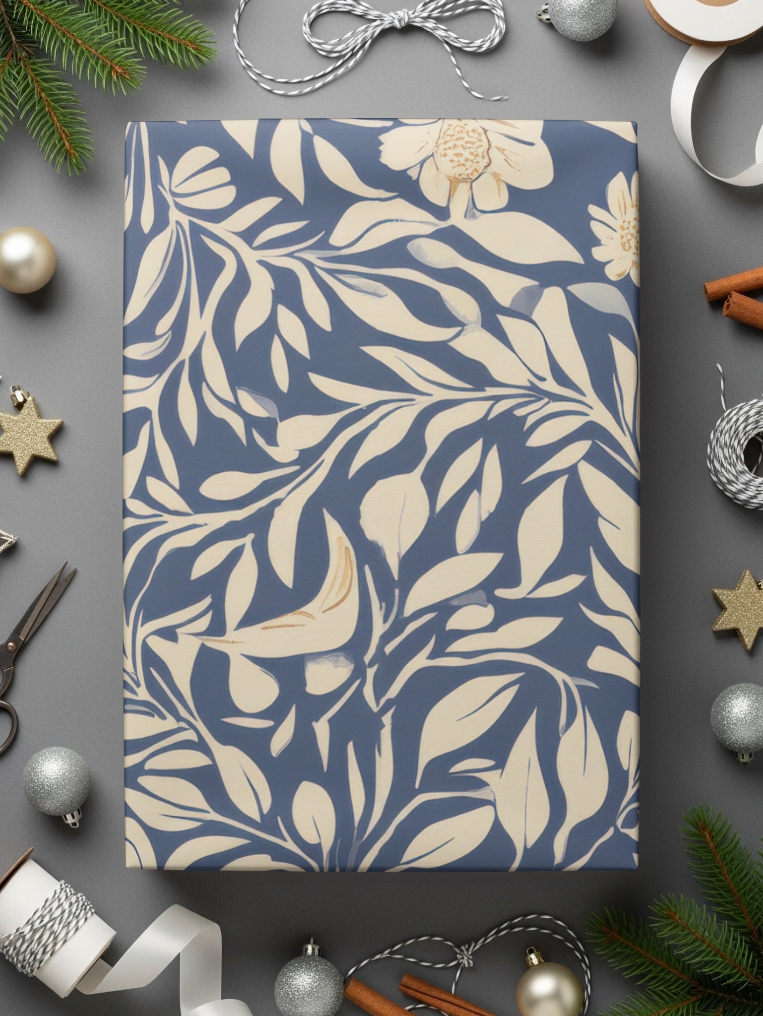 Larkspur Seamless William Morris Pattern Vines Background Blue and Beige Pattern Digital - Moore and Mountain