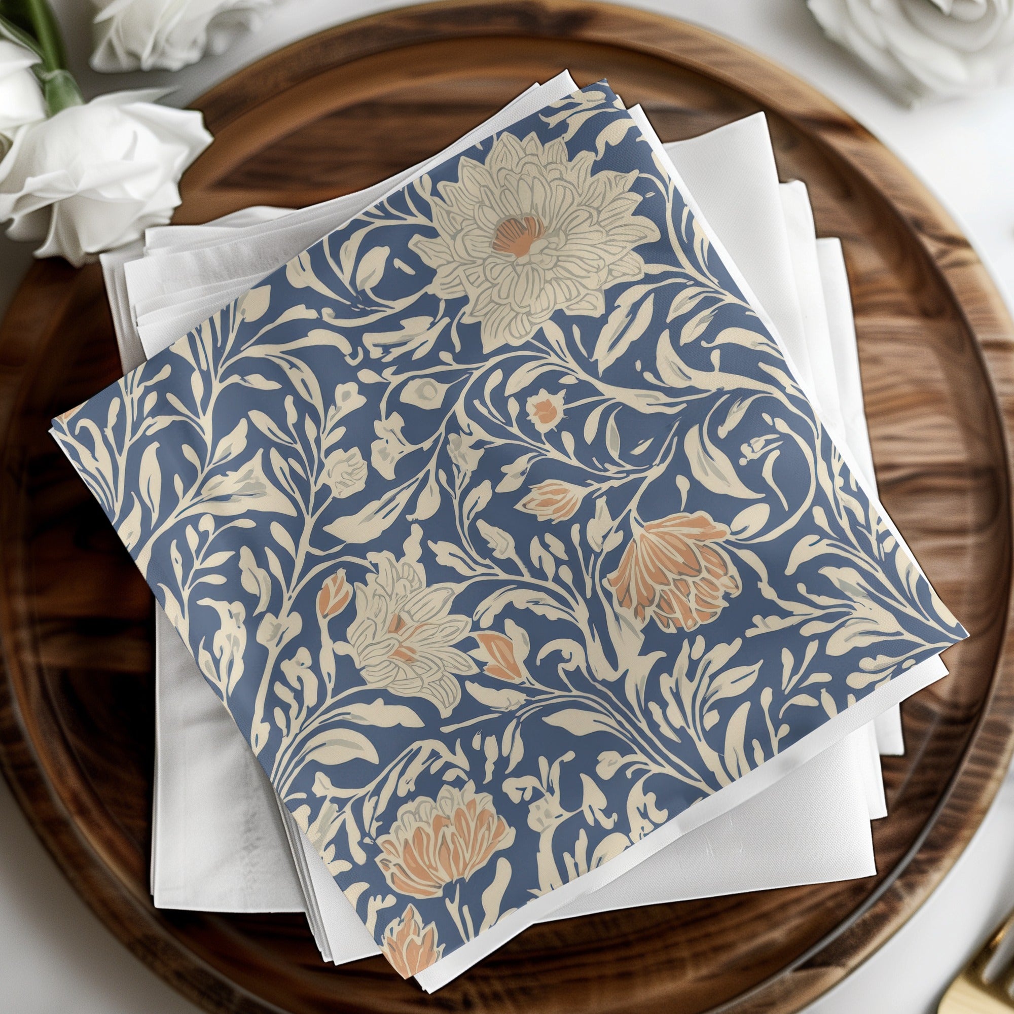 Larkspur William Morris Vines Background Digital - Moore and Mountain