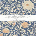 Larkspur William Morris Vines Background Digital - Moore and Mountain