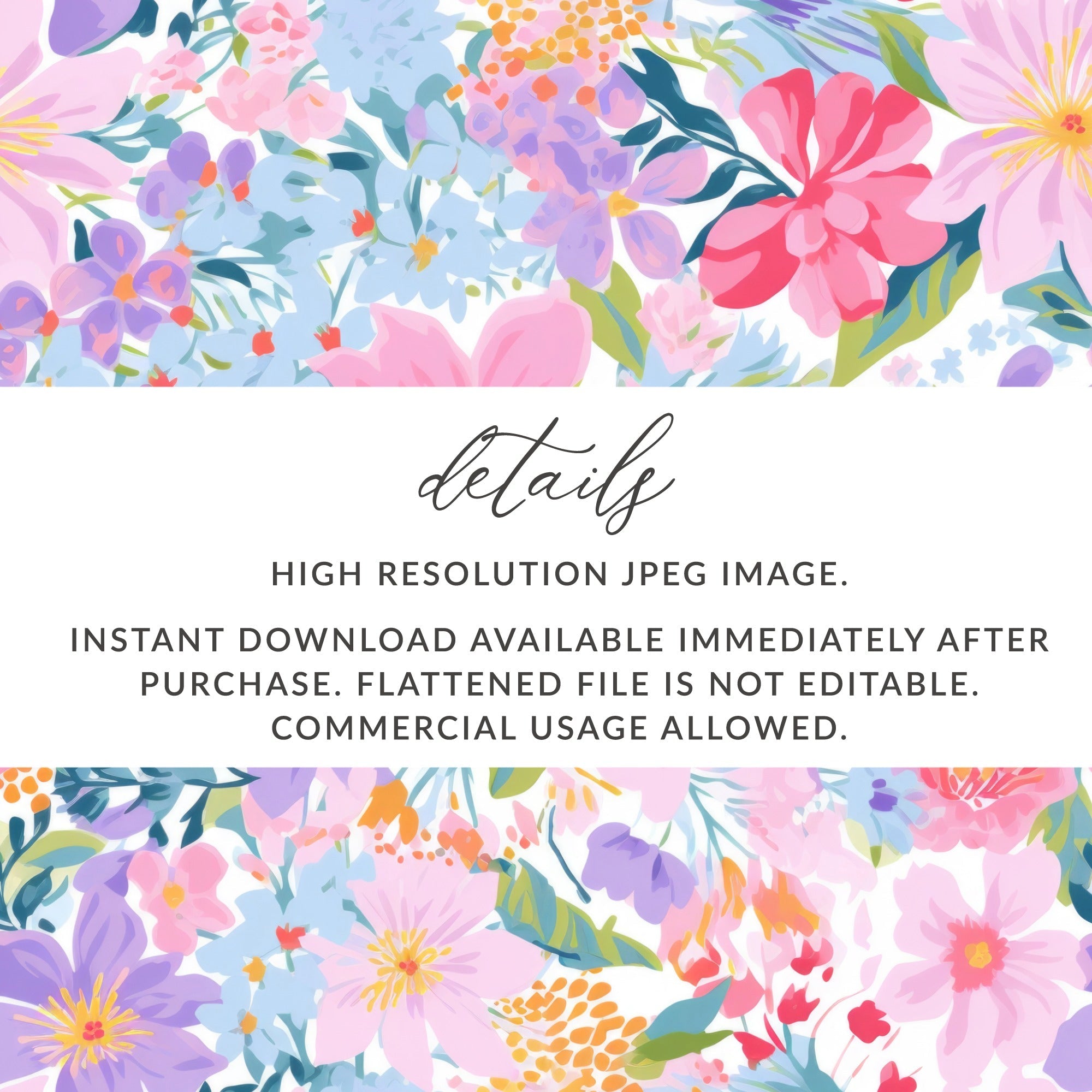 Ditsy Floral Seamless Pattern Colorful Flower Design, Fabric Print, Scrapbook Paper, Digital DownloadFloral Seamless Pattern Digital, Pink Flower Design, Repeatable Flower Pattern, Pastel Flowers, Digital Paper, Fabric Digital, Paper Print - Moore and Mountain