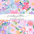 Ditsy Floral Seamless Pattern Colorful Flower Design, Fabric Print, Scrapbook Paper, Digital DownloadFloral Seamless Pattern Digital, Pink Flower Design, Repeatable Flower Pattern, Pastel Flowers, Digital Paper, Fabric Digital, Paper Print - Moore and Mountain