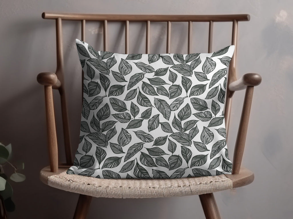 Leaf Pattern Nature Inspired Vector Graphic Black White Digital - Moore and Mountain