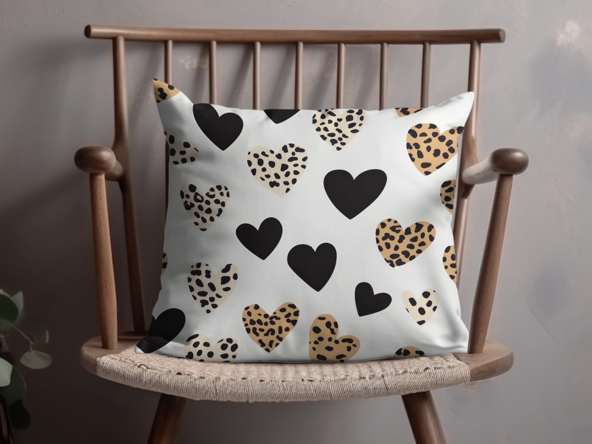 Leopard Heart Digital Paper, Seamless Pattern, Dalmatian Heart Print, Valentine's Day Background, Cheetah Spots Digital Download - Moore and Mountain