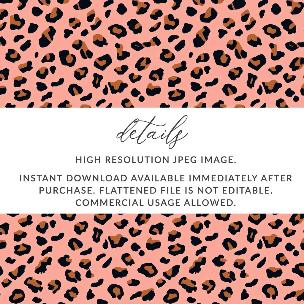 Leopard Print Digital Pattern, Pink Animal Print Paper, Seamless JPEG for Crafts, Fabric, Wallpaper, Digital Download - Moore and Mountain