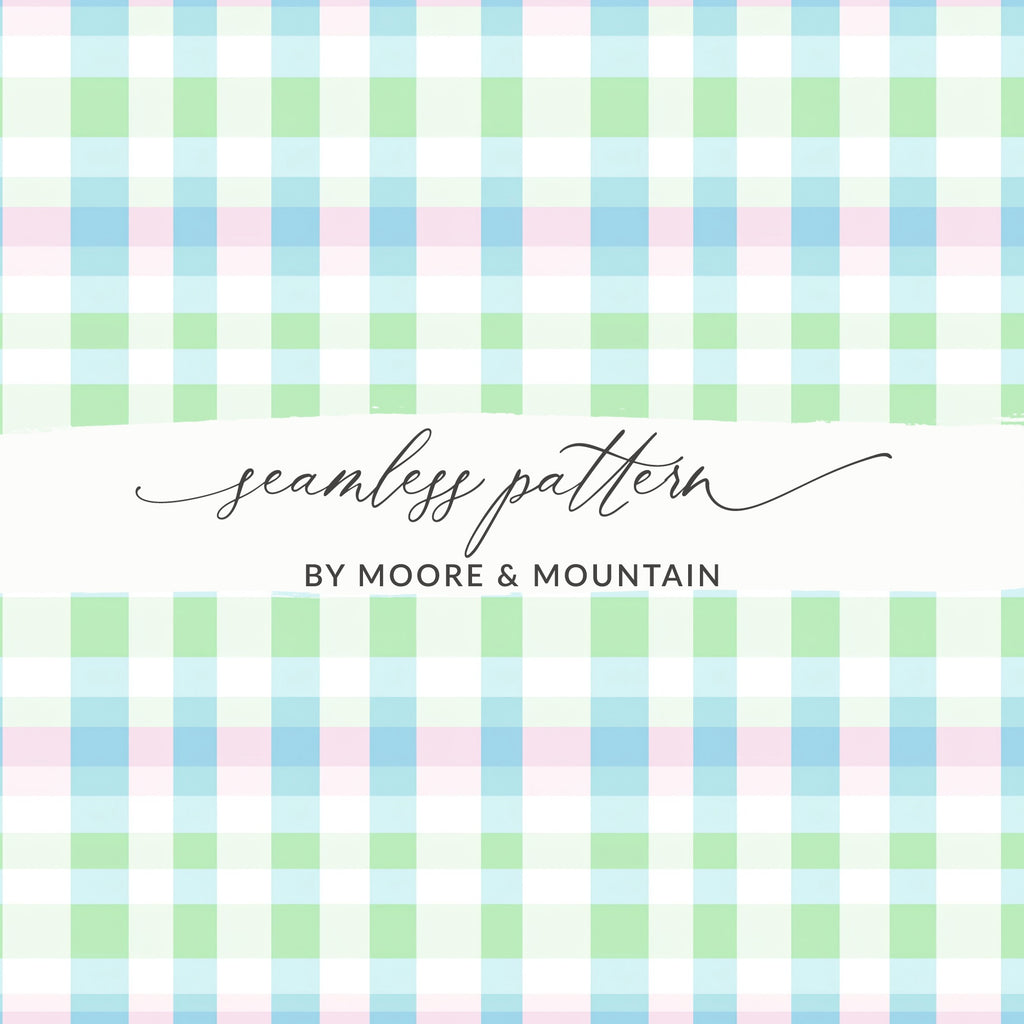 Pastel Plaid Seamless Pattern by Moore & Mountain Design