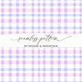 Pink and Blue Plaid Seamless Pattern by Moore and Mountain
