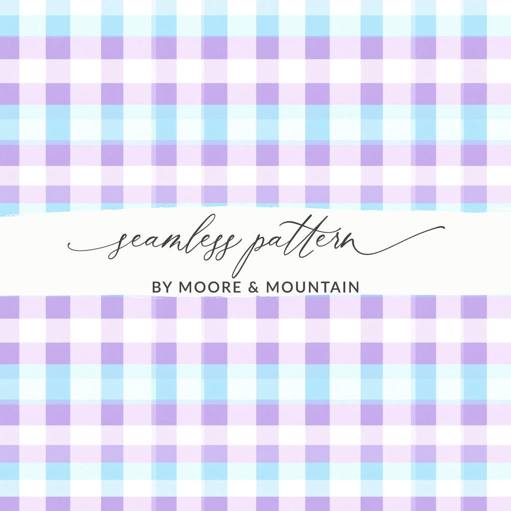 Pastel Gingham Style Seamless Pattern by Moore & Mountain