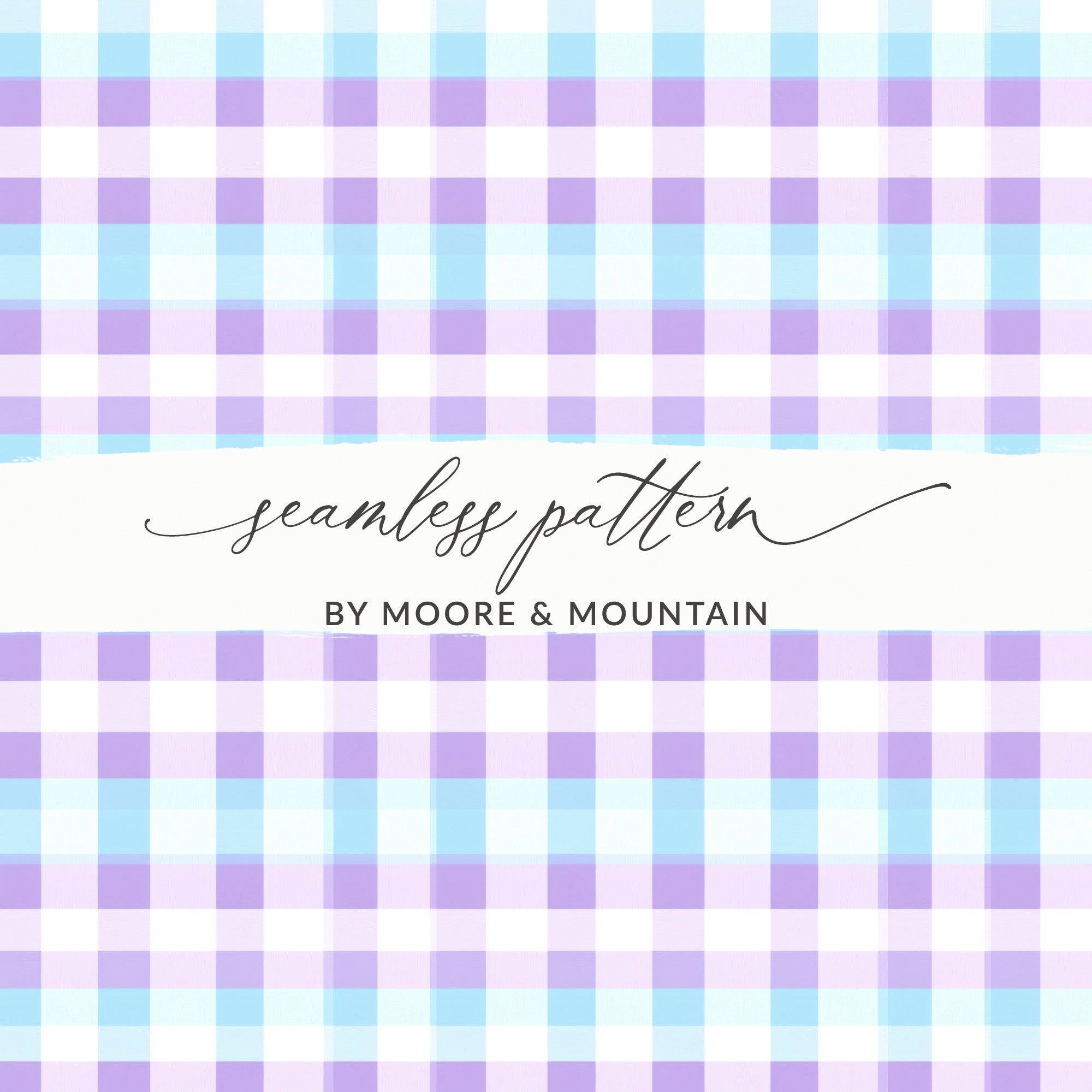 Pastel Gingham Style Seamless Pattern by Moore & Mountain